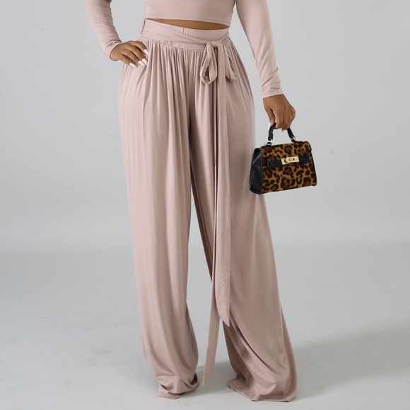 High Waist Palazzo Pant Suit - Picture 2 of 2